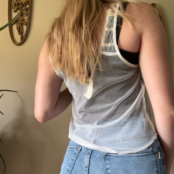 Abercrombie & Fitch Mesh Sequin Flowy Tank - Picture 3 of 9